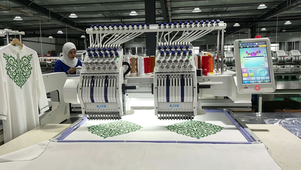 two head embroidery machine