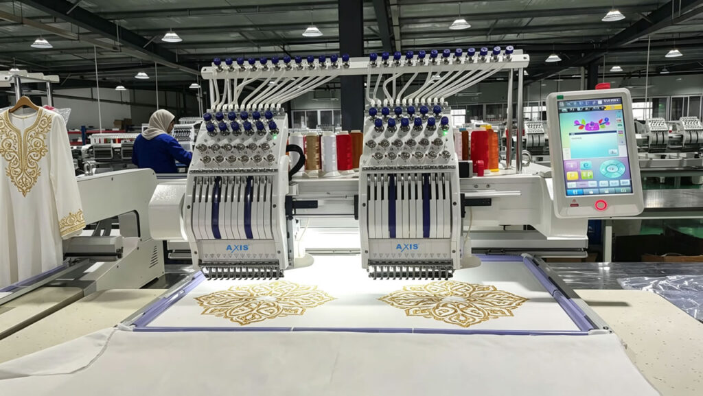 two head embroidery machine